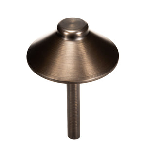 Total Light Boca Brass Path Light- 6" Shade 15" Stem - Total Light Landscape Lighting Solutions