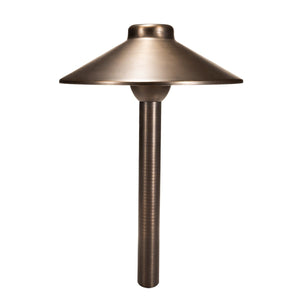 Total Light Boca Brass Path Light- 8" Shade 15" Stem - Total Light Landscape Lighting Solutions